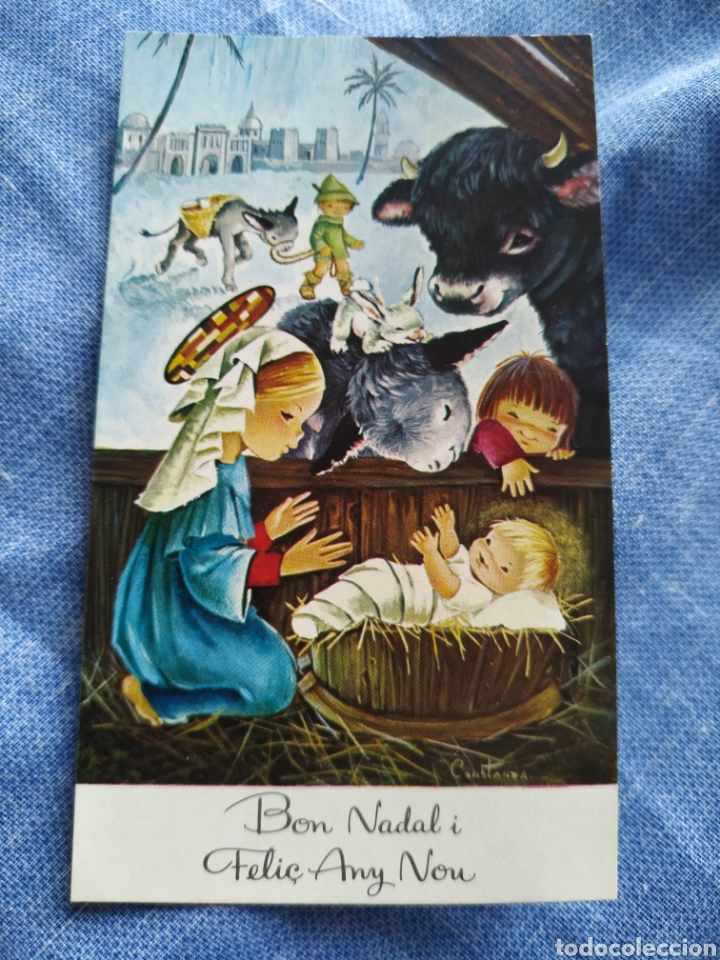 Postais: Postal Navidad targeta felicitacion navide&ntilde;a. Antigua.Escrita Constanza 1971