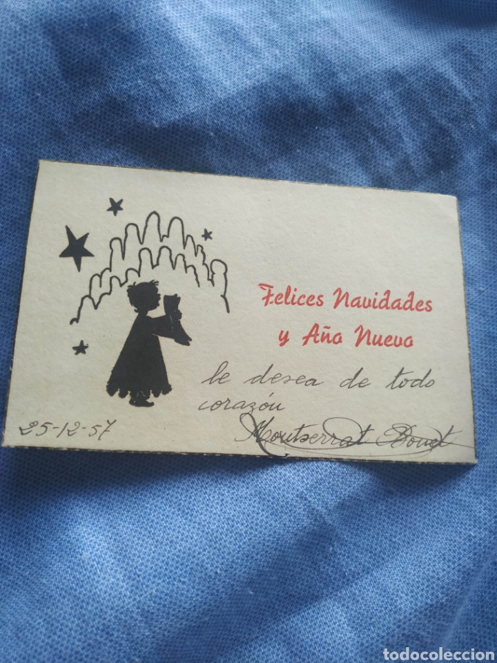 Postais: Postal Navidad targeta felicitacion navide&ntilde;a. Antigua.Escrita 1957