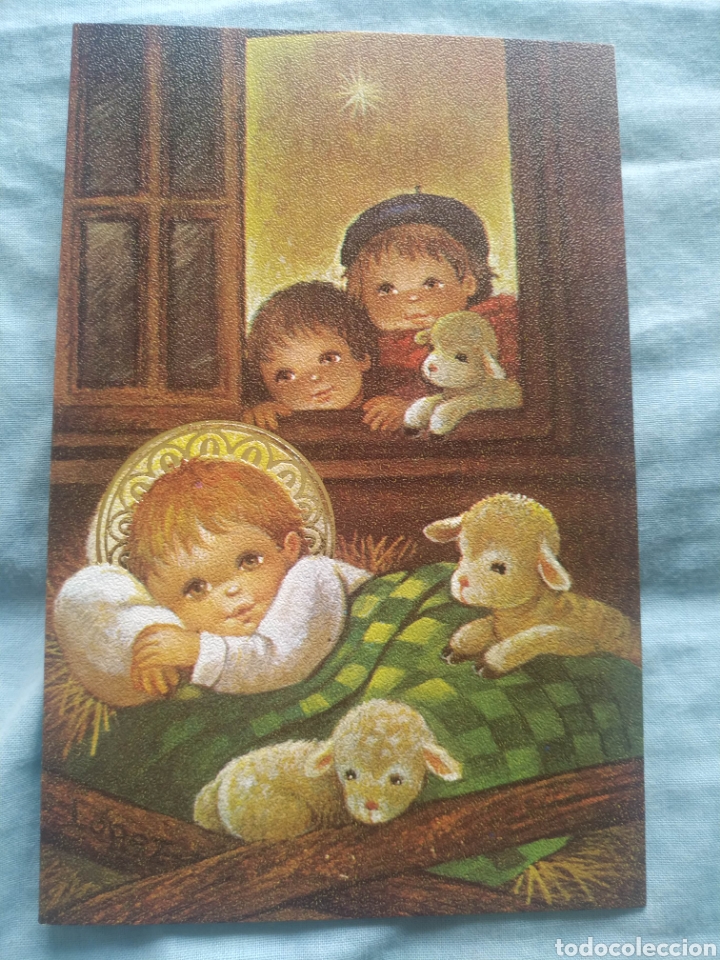 Postkarten: Postal Navidad targeta felicitacion navide&ntilde;a. escrita. 1981