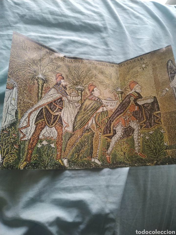 Cartes Postales: Postal Navidad targeta felicitacion navide&ntilde;a. escrita 1973 Salvat Reyes Magos mosaicos Bizantinos