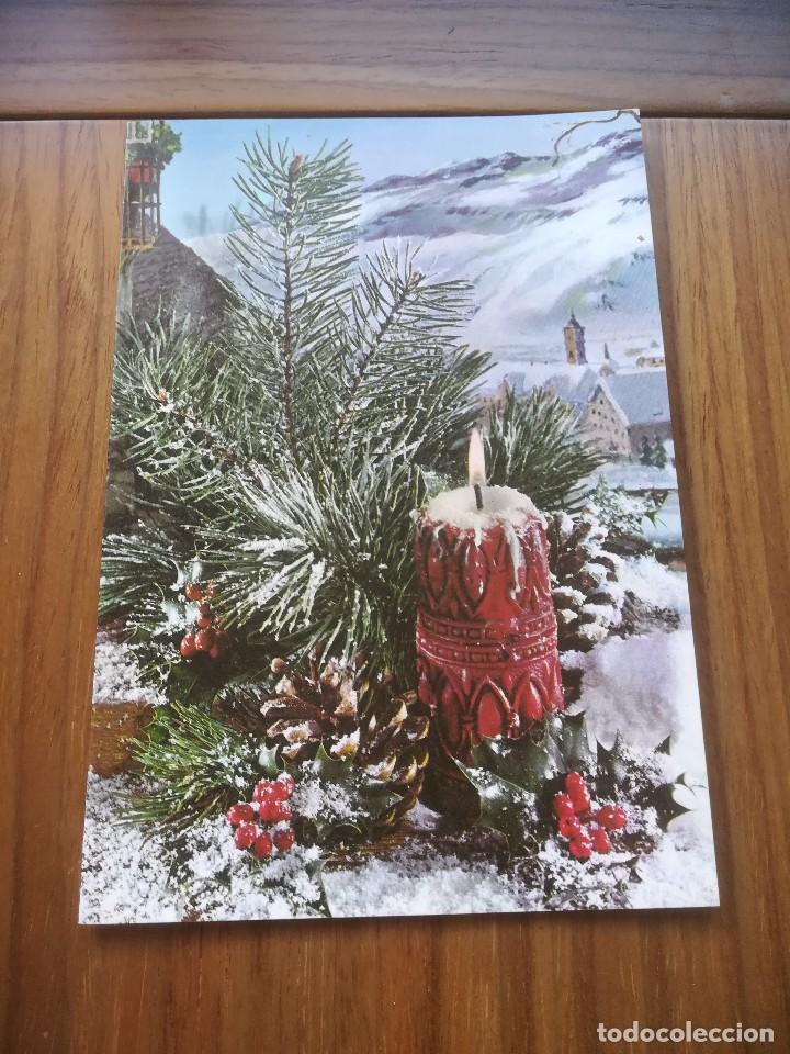 Postales: POSTAL DIPTICO NAVIDAD VELA - Foto 1