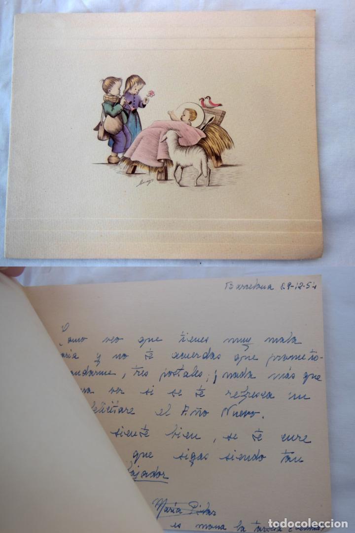 Cartoline: EL NI&Ntilde;O JES&Uacute;S. Ilustrador Benages. 1954