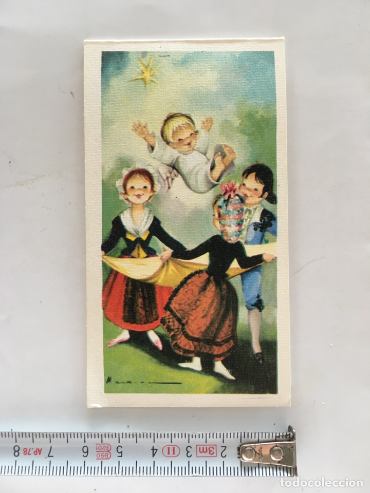 Cartoline: FELICITACI&Oacute;N NAVIDAD. DIPTICO. ILUSTRACI&Oacute;N?. CHIS. A&Ntilde;O 1972?.