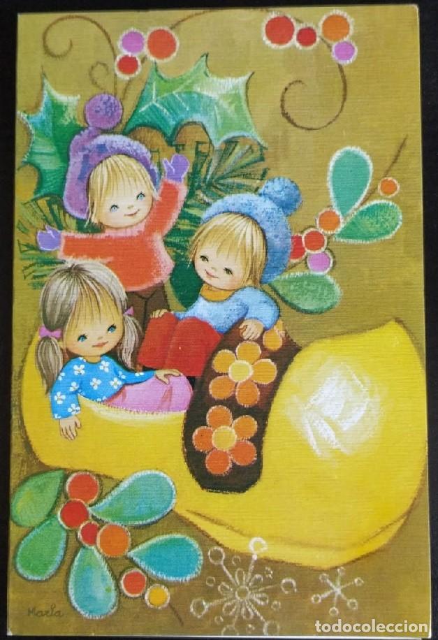 Cartes Postales: 6064C - EDICIONES ORTIZ X186- DIPTICA 13X8,5 - DATA 1978 - ILUSTRA MARIA