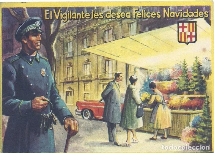 Postales: 2003V - EL VIGILANTE - FELICITACION NAVIDE&Ntilde;A- CON PEQUE&Ntilde;O DIBUJO Y POES&Iacute;A EN REVERSO 13,5 X9,5 CM