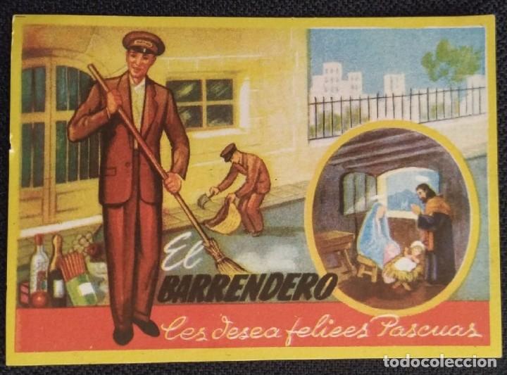 Postales: 2022V - EL BARRENDERO LES DESEA FELICES PASCUAS 12X8,5CM - A&Ntilde;O 1960
