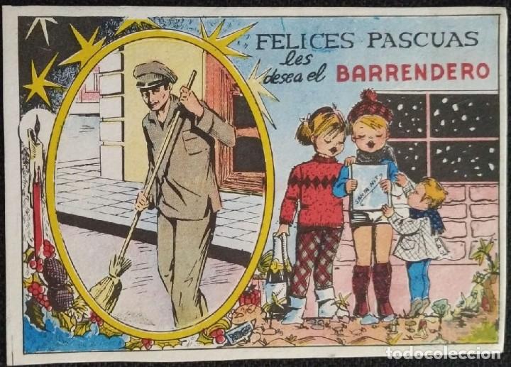 Postales: 2014V -EL BARRENDERO - FELICITACION NAVIDE&Ntilde;A 11X7,8 CM- 1969