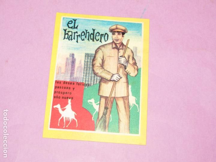 Cartes Postales: Antigua Felicitaci&oacute;n de Navidad *EL BARRENDERO* - A&ntilde;o 1970s.