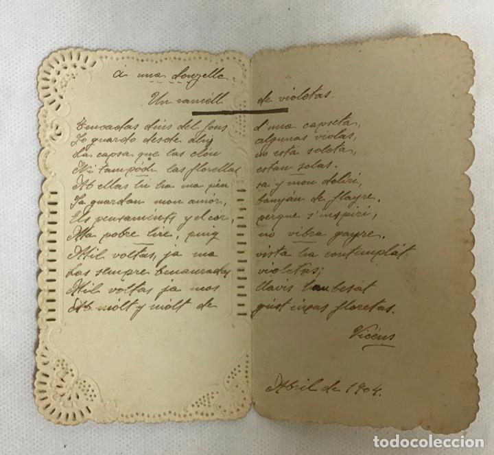 Postales: FELICITACI&Oacute;N TROQUELADA NAVIDAD 1904 - Foto 2