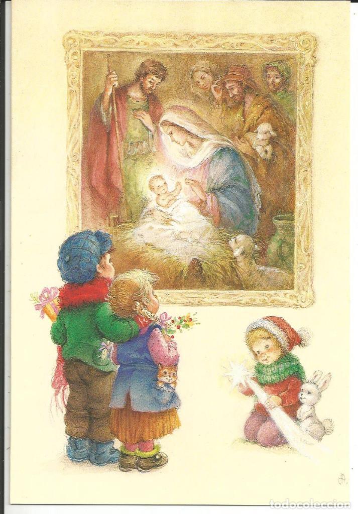 Postales: FELICITACION NAVIDAD, ILUSTRA JA - ED. BUSQUETS 02.002.785.9 - DIPTICA, 17X11,5 CM - NUEVA