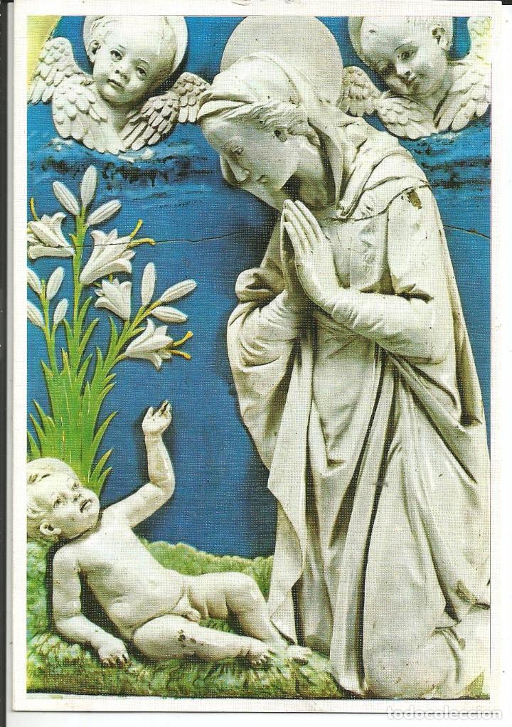 Postcards: FELICITACION NAVIDAD *LA VIRGEN Y EL NI&Ntilde;O JES&Uacute;S* - DIPTICA, ED. VIART 1969