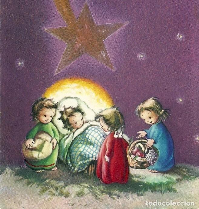 Postkarten: 0829G - EN ELPORTAL DE BEL&Eacute;N, HAY ESTRELLAS, SOL Y LUNA...EDIC. ANCORA 1962.2 - DIPTICA 17,5X12 CM