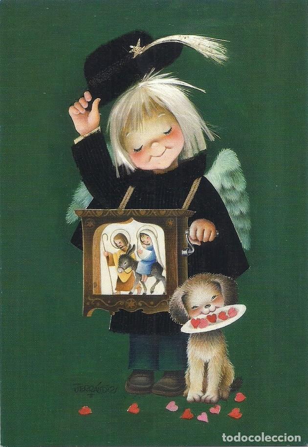 Postkarten: 0834G - FERR&Aacute;NDIZ - EL ORGANILLERO NAVIDE&Ntilde;O- DIPTICA 16,5X11,5- SIN SE&Ntilde;ALES DE USO