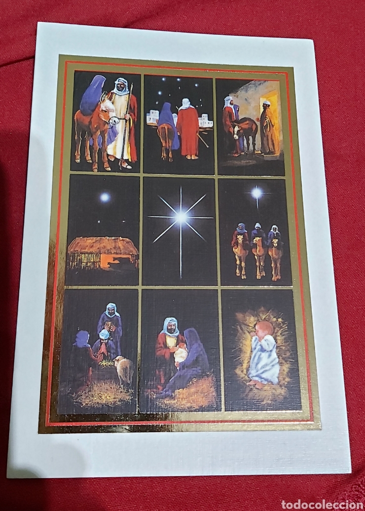 Postales: LOTE 3 POSTALES NAVIDAD SIN CIRCULAR. ORIGINAL PINTADO CON LA BOCA. E511/ E513/ E909 - Foto 4