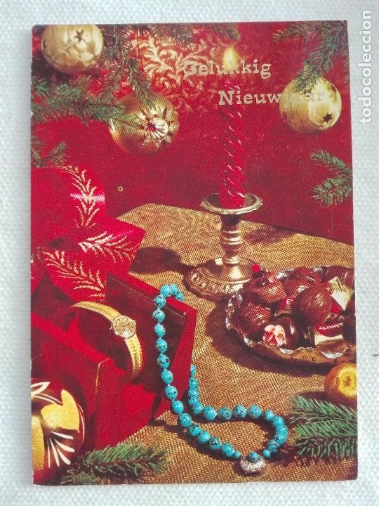 Postcards: POSTAL2296 CECAMI 4904 GELUKKIG NIEWJAAR VELA BOMBONES RELOJ FILATELIA MAT SCHOTEN 1979 BELGIQUE