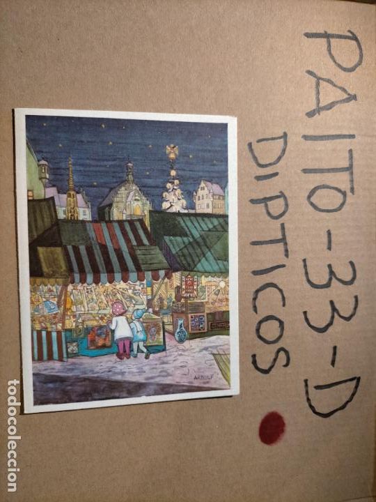 Postcards: OFERTAS X LOTES - DIPTICO FELICITACION NAVIDADE&Ntilde;A Postales de Navidad &Oacute; Christmas. DECORACION BELEN