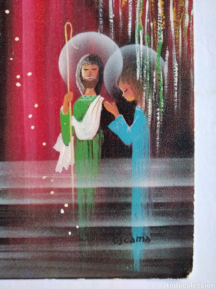 Cartoline: Tarjeta diptico felicitacion navidad a&ntilde;o 1968 Ed Ciro / 11 x 16 mm