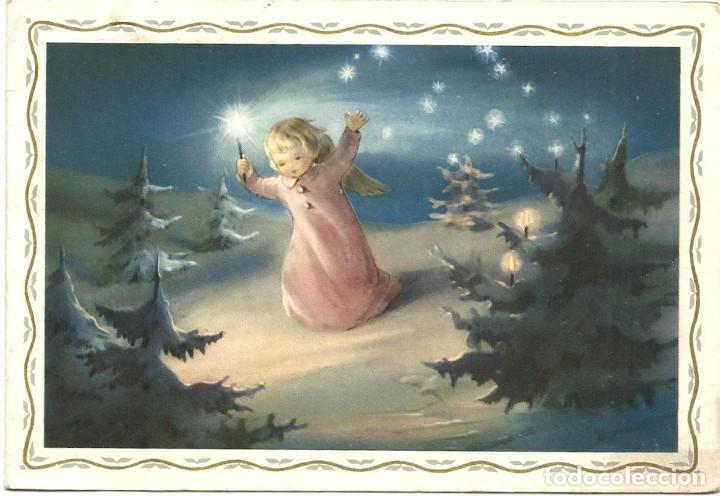 Postkarten: 0696L - EL &Aacute;NGEL DE LA NAVIDAD - EDICIONES LT (ANCLA) N&ordm; 2 - DIPTICA 16,8X11,5 CM