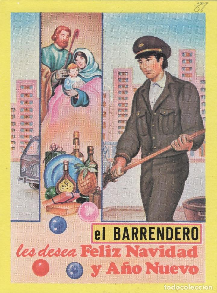Postales: BARRENDERO - edit VIKINGO CORNELLA , TARJETA FELICITACION NAVIDAD-PASCUAS ,OFICIOS . ver dorso