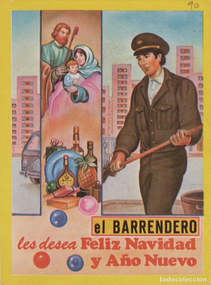 Postales: BARRENDERO - edit VIKINGO CORNELLA , TARJETA FELICITACION NAVIDAD-PASCUAS ,OFICIOS . ver dorso