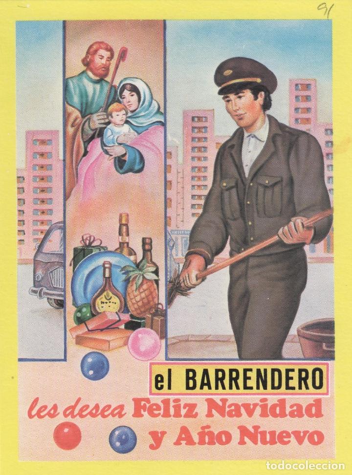 Postales: BARRENDERO - edit VIKINGO CORNELLA , TARJETA FELICITACION NAVIDAD-PASCUAS ,OFICIOS . ver dorso