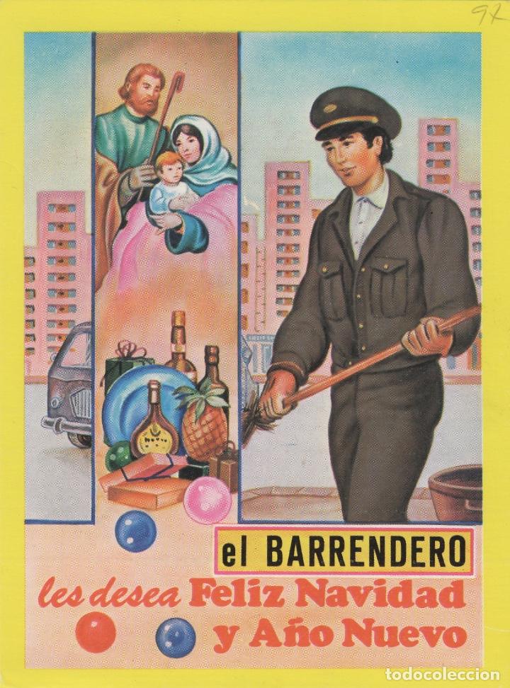 Postales: BARRENDERO - edit VIKINGO CORNELLA , TARJETA FELICITACION NAVIDAD-PASCUAS ,OFICIOS . ver dorso