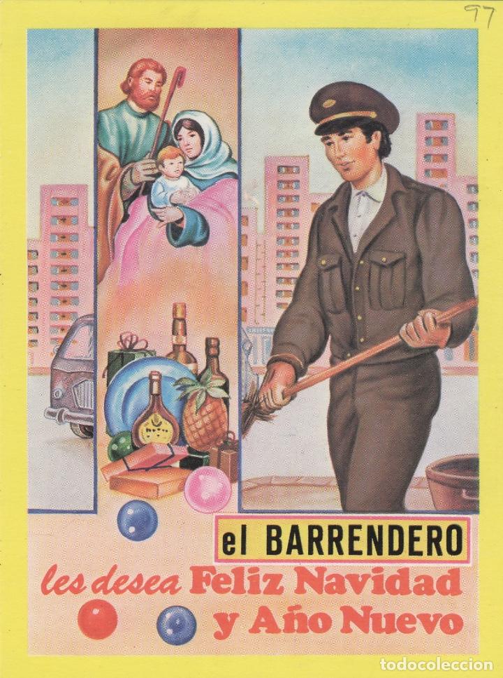 Postales: BARRENDERO - edit VIKINGO CORNELLA , TARJETA FELICITACION NAVIDAD-PASCUAS ,OFICIOS . ver dorso