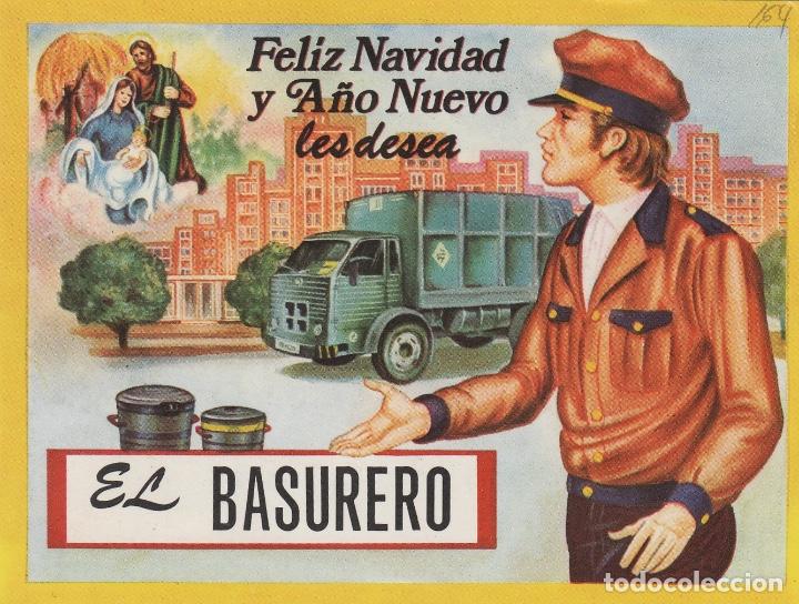 Postales: BASURERO - edita VIKINGO , TARJETA FELICITACION NAVIDAD-PASCUAS ,OFICIOS . ver dorso