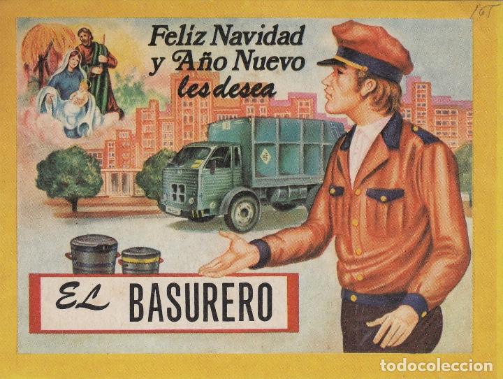Postales: BASURERO - edita VIKINGO , TARJETA FELICITACION NAVIDAD-PASCUAS ,OFICIOS . ver dorso