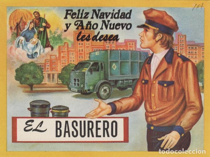 Postales: BASURERO - edita VIKINGO , TARJETA FELICITACION NAVIDAD-PASCUAS ,OFICIOS . ver dorso