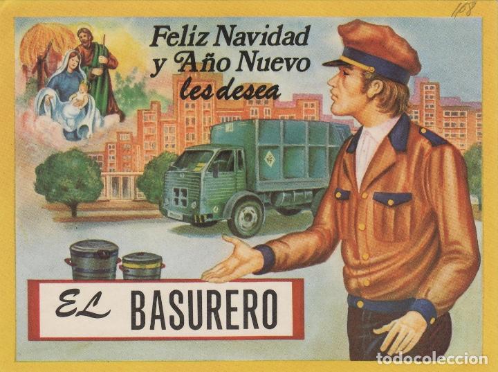 Postales: BASURERO - edita VIKINGO , TARJETA FELICITACION NAVIDAD-PASCUAS ,OFICIOS . ver dorso