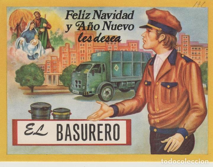 Postales: BASURERO - edita VIKINGO , TARJETA FELICITACION NAVIDAD-PASCUAS ,OFICIOS . ver dorso