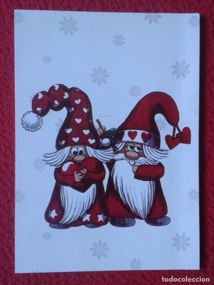 Postales: POST CARD NAVIDAD GOD JUL CHRISTMAS O SIMIL MU&Ntilde;EQUITOS PAPA NOEL SANTA KLAUS..CON SELLOS SUECIA VER.