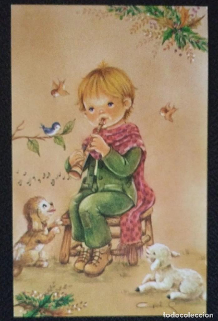 Cartoline: 0842J - CRIS - EL FLAUTISTA DE LOS CANTICOS NAVIDE&Ntilde;OS -EDICIONES SUBI 9336.4- 13,5X8,5 CM