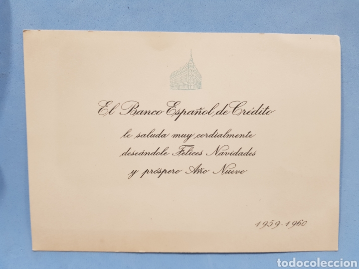 Postales: Banco Espa&ntilde;ol de Cr&eacute;dito, Postal Navidad , a&ntilde;o 1960