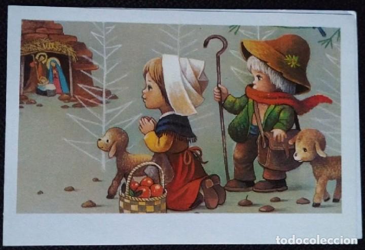 Postkarten: 8984 - NACIMIENTO- BELEN- PASTORCILLO - EDICIONES JBR 5756- DIPTICA 12X8 CM- DATA 1972