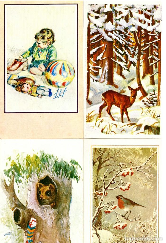 Postais: Artis Muti - Lote de 60 Postales Navide&ntilde;as 160x90 - Pintadas con el pie o la boca.