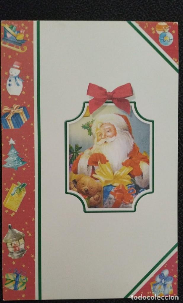 Postales: 0710P - HERMOSA POSTAL NAVIDE&Ntilde;A  - PAP&Aacute; NOEL CON REGALOS - 13,5X8,5 CM