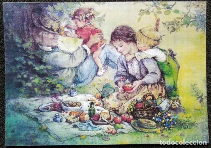 Postcards: 2045L - LISI MARTIN- UNA TARDE CAMPESTRE EN FAMILIA -14,5X10,2 CM- NUEVA