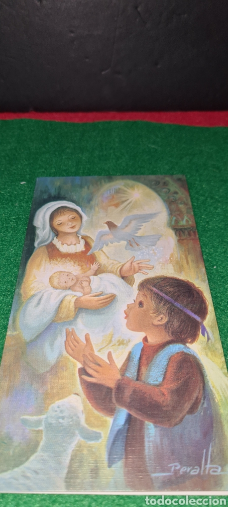 Postales: Preciosa postal de Navidad. Peralta. Diptico. Escrita. - Foto 1