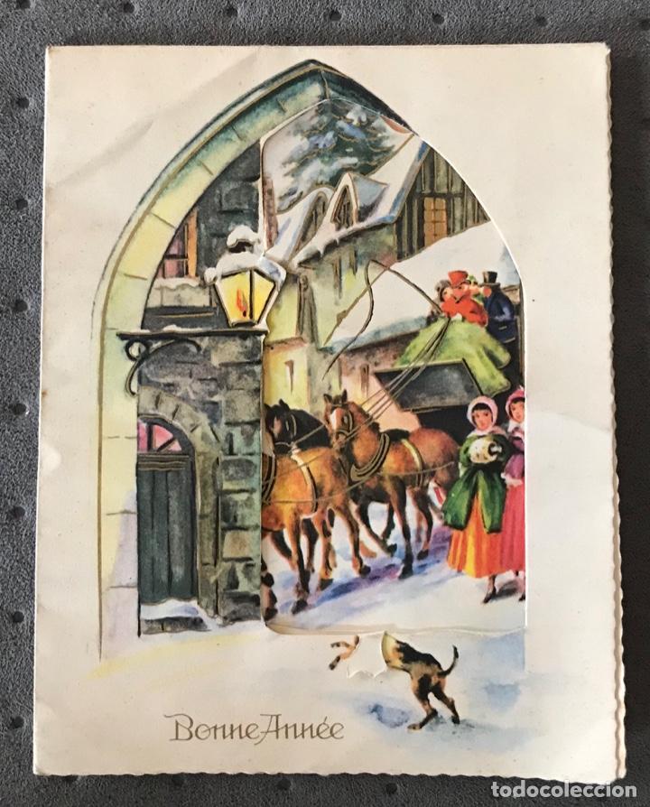 Postais: Tarjeta Diorama de felicitaci&oacute;n Navidad y A&ntilde;o Nuevo