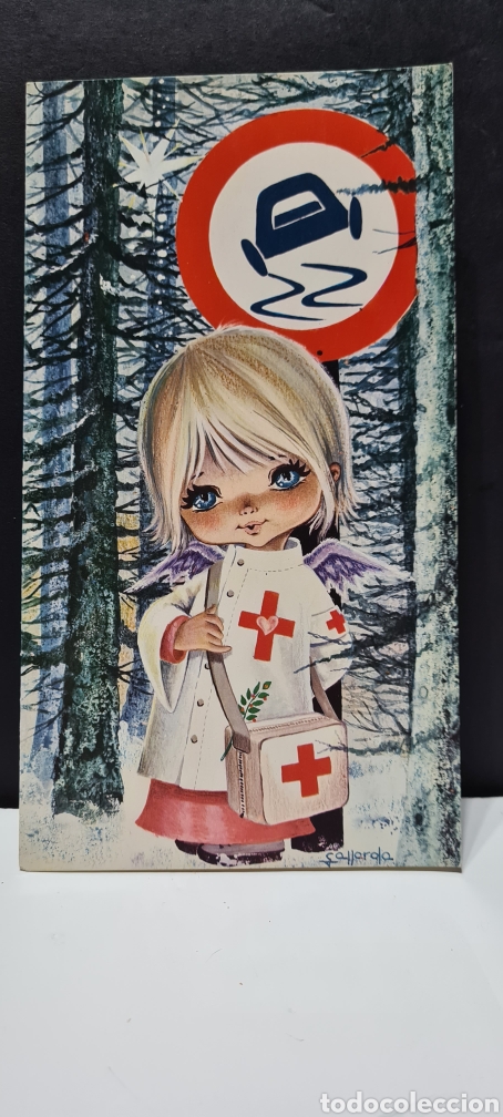 Cartoline: Preciosa postal de Navidad. GALLARDA. Diptico. Sin escribir. Gran tama&ntilde;o. Eurocromo.