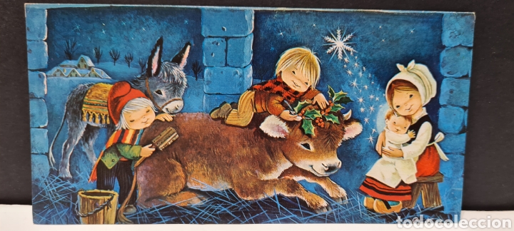 Postais: Preciosa postal de Navidad de Constanza. Diptico. Sin escribir.