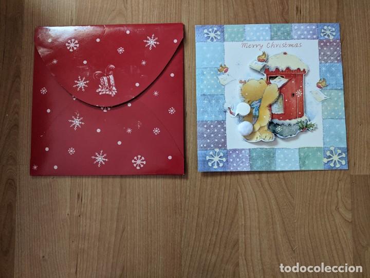 Postais: POSTAL NAVIDE&Ntilde;A CON RELIEVE GRAN FORMATO 25 X 25 CON SOBRE (MANUSCRITA)