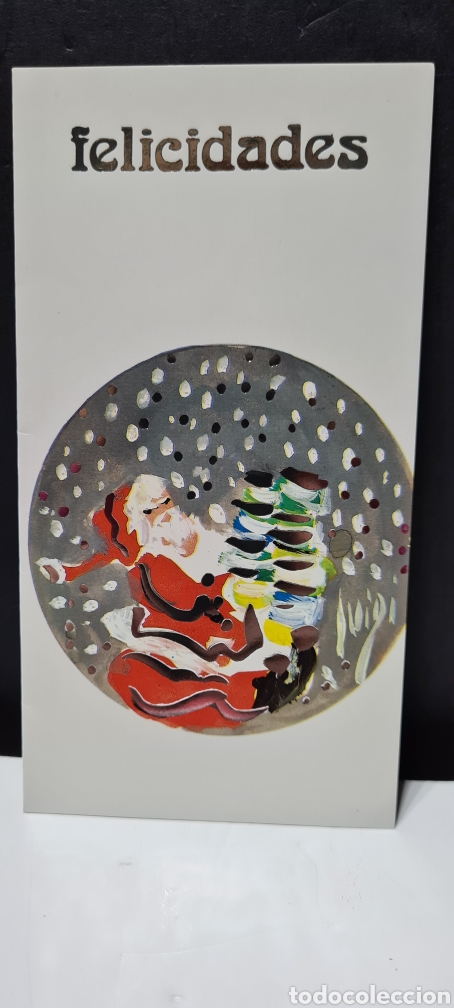 Postales: Preciosa postal de Navidad de Santa Claus. Diptico. Sin escribir. Con sobre. Luigi