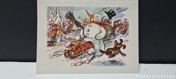Postais: Preciosa postal de Navidad. Diptico. Sin escribir.