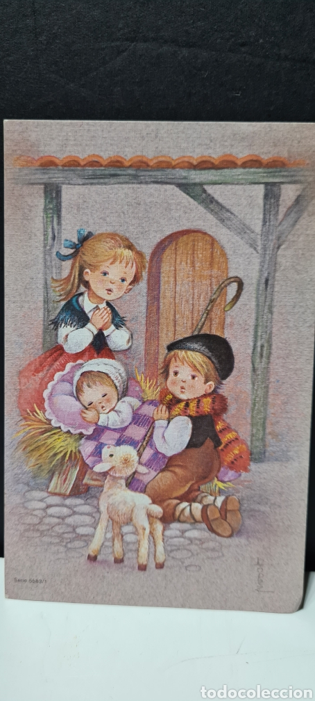 Postales: Preciosa postal de Navidad. L&oacute;pez. Escrita - Foto 1