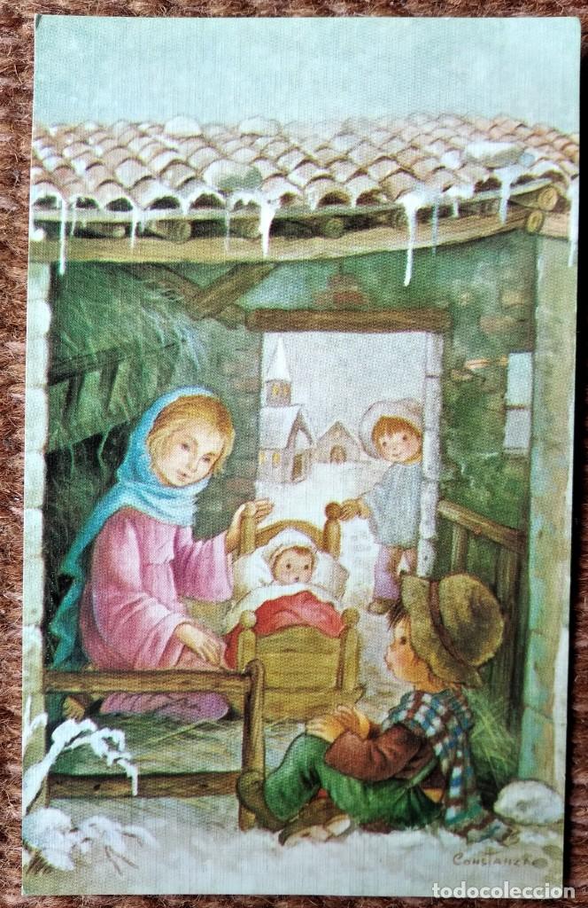 Postales: TARJETA DE FELICITACION DE NAVIDAD - ILUSTRACION CONSTANZA - belen - nacimiento