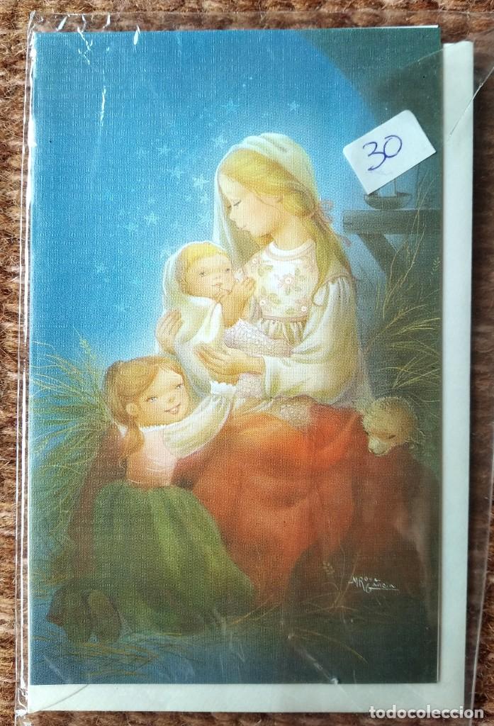 Postales: TARJETA DE FELICITACION DE NAVIDAD - ILUSTRACION MARIA ROSA GARCIA - CON SOBRE ORIGINAL - belen