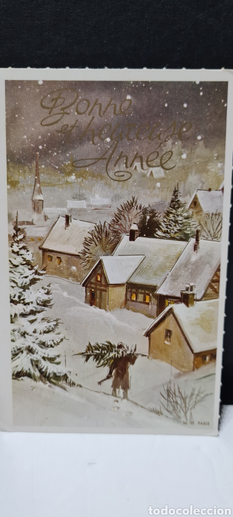Postais: Preciosa postal de Navidad. M.D. Par&iacute;s. Escrita.